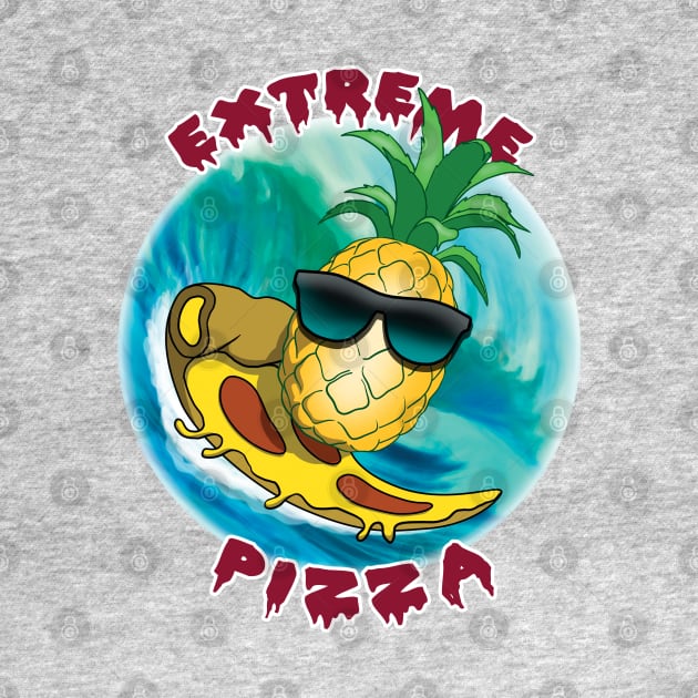 Funny pineapple pizza surfing by TMBTM